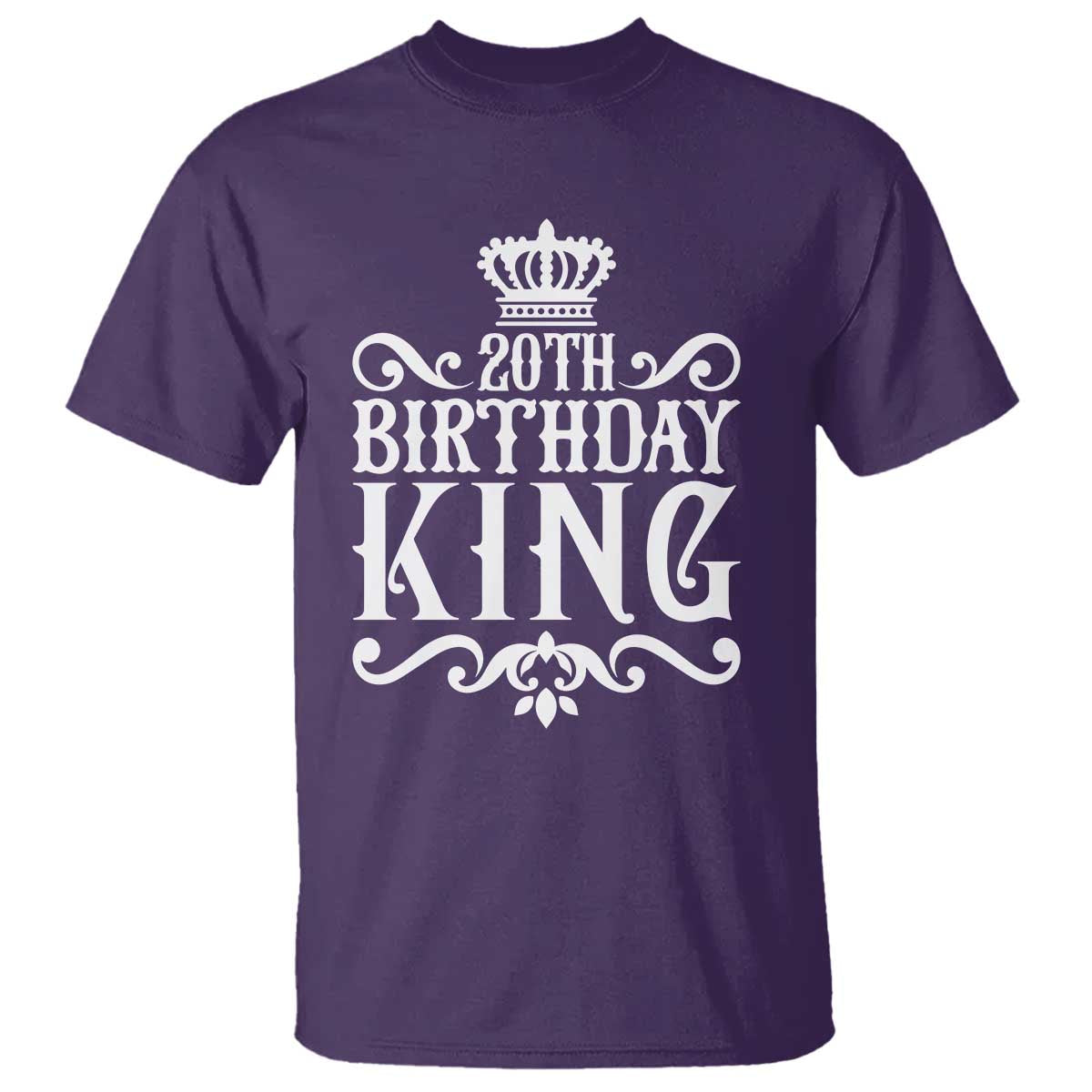 20th Birthday King Crown Gift For Men T Shirt