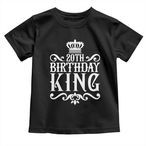 20th Birthday King Crown Gift For Men Toddler T Shirt TS12 Black Print Your Wear