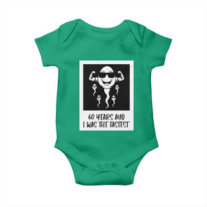 60 Years Ago I Was The Fastest Baby Onesie Funny 60th Birthday Celebration TS12 Irish Green Print Your Wear