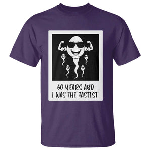 60 Years Ago I Was The Fastest T Shirt Funny 60th Birthday Celebration TS12 Purple Print Your Wear