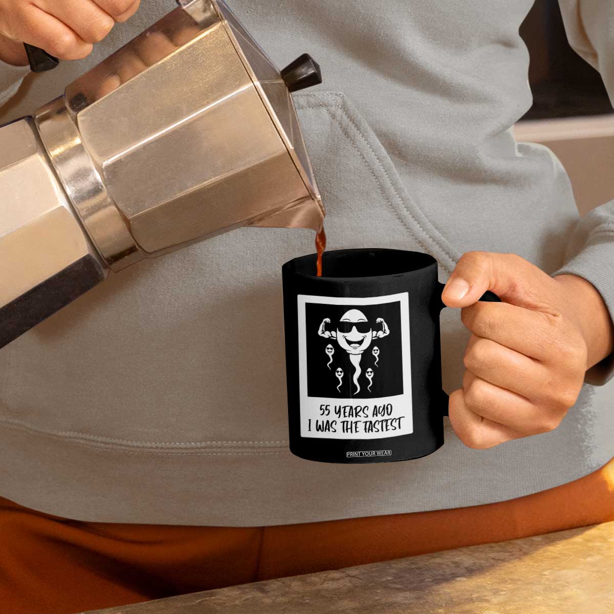 55 Years Ago I Was The Fastest Coffee Mug Funny 55th Birthday Milestone Graphic TS12 Print Your Wear