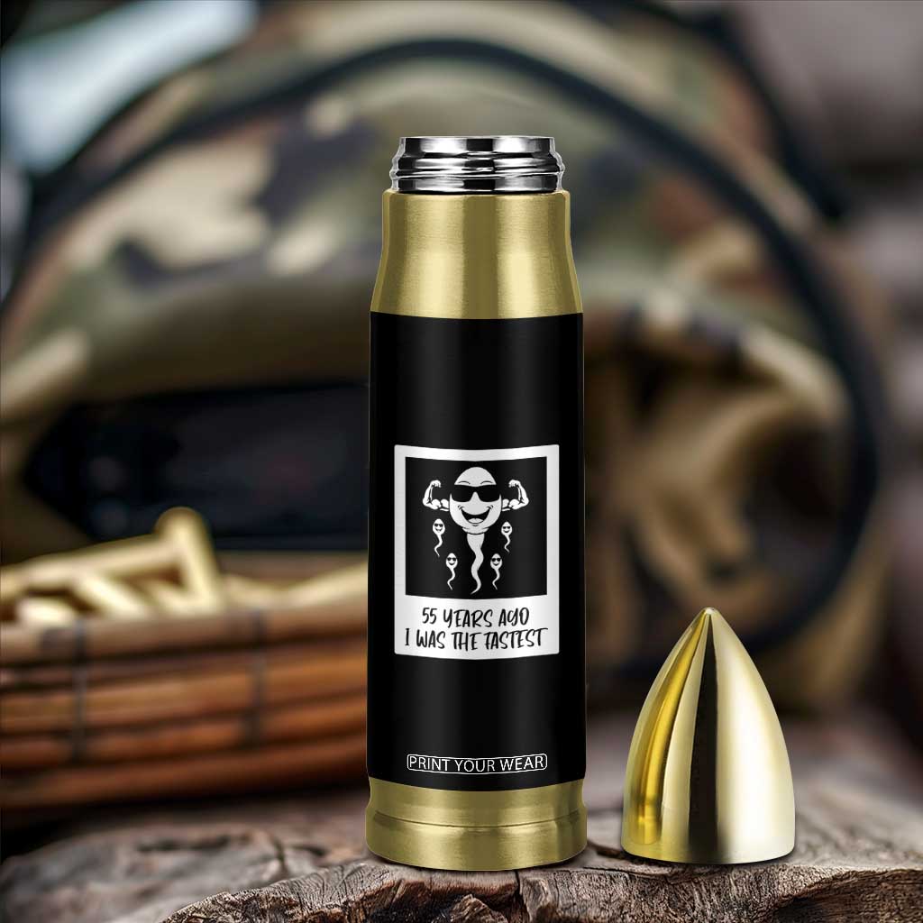 55 Years Ago I Was The Fastest Bullet Tumbler Funny 55th Birthday Milestone Graphic TS12 Print Your Wear