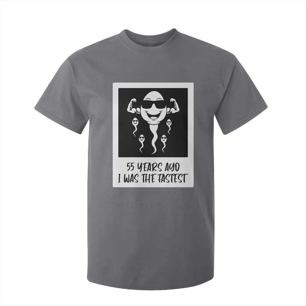 55 Years Ago I Was The Fastest T Shirt For Kid Funny 55th Birthday Milestone Graphic TS12 Charcoal Print Your Wear