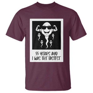 55 Years Ago I Was The Fastest T Shirt Funny 55th Birthday Milestone Graphic TS12 Maroon Print Your Wear