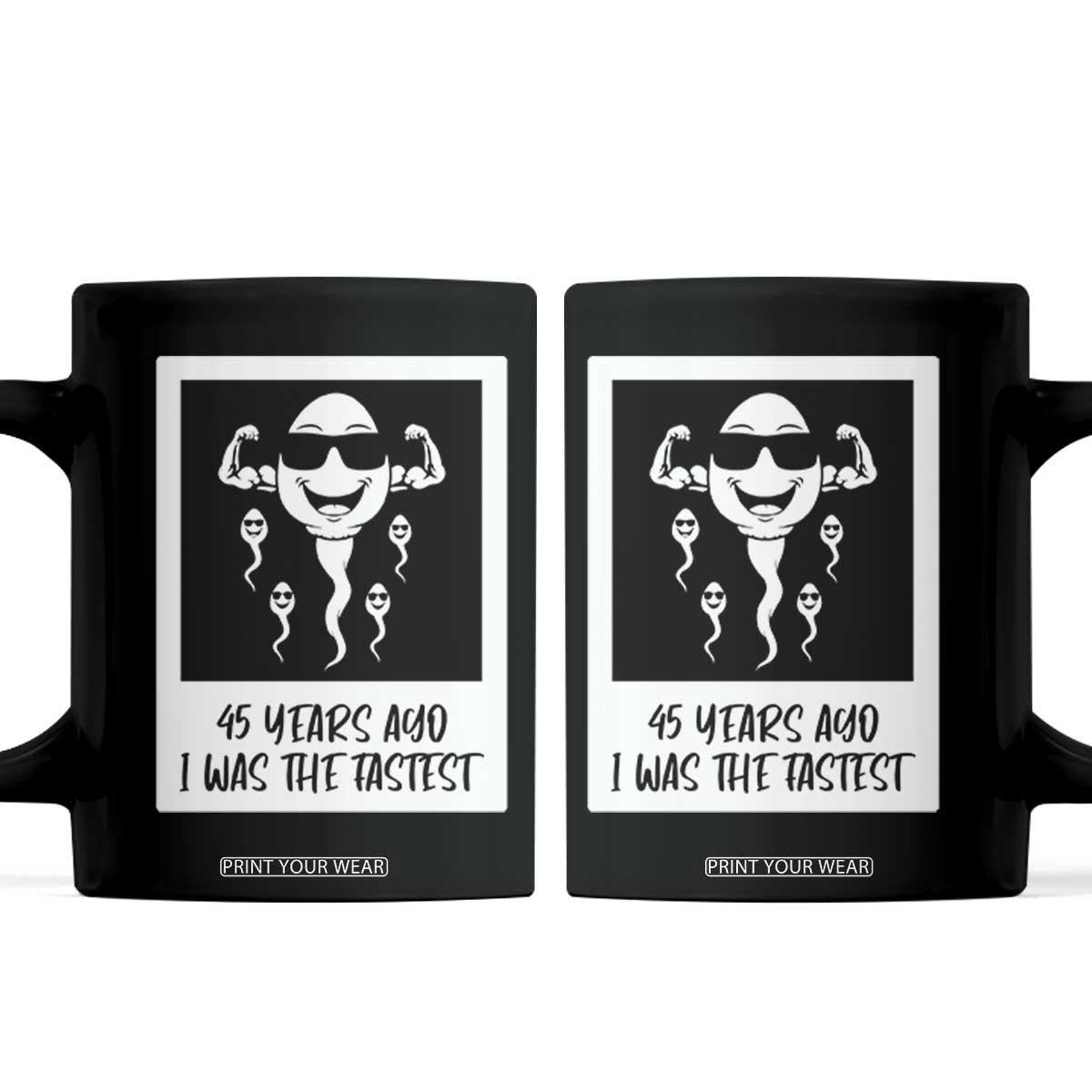 45 Years Ago I Was The Fastest Coffee Mug Funny 45th Birthday Gift
