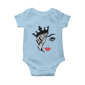Its My 45th Birthday Baby Onesie Birthday Queen Crown Gift For Women TS12 Light Blue Print Your Wear