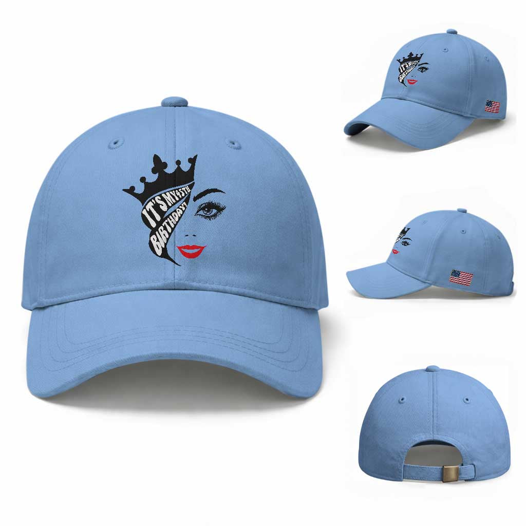 Its My 45th Birthday Baseball Cap Birthday Queen Crown Gift For Women TS12 Baseball Cap Universal Fit Light Blue Print Your Wear