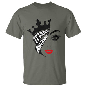 Its My 45th Birthday T Shirt Birthday Queen Crown Gift For Women TS12 Military Green Print Your Wear