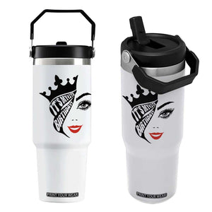 Its My 45th Birthday Flip Straw Tumbler Birthday Queen Crown Gift For Women TS12 One Size: 30 oz White Print Your Wear