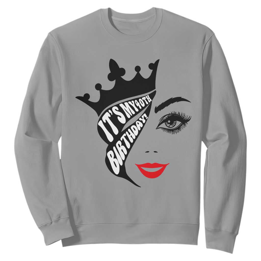 Its My 40th Birthday Sweatshirt Birthday Queen Crown Gift For Women TS12 Sport Gray Print Your Wear