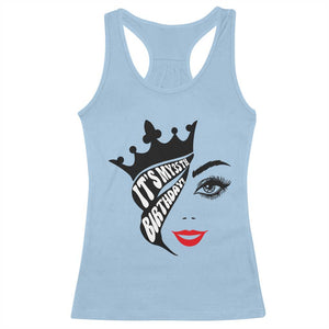 Its My 35th Birthday Racerback Tank Top Birthday Queen Crown Gift For Women TS12 Light Blue Print Your Wear