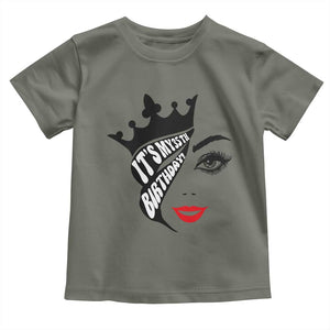 Its My 35th Birthday Toddler T Shirt Birthday Queen Crown Gift For Women TS12 Military Green Print Your Wear