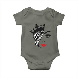 Its My 25th Birthday Baby Onesie Birthday Queen Crown Gift For Women TS12 Military Green Print Your Wear