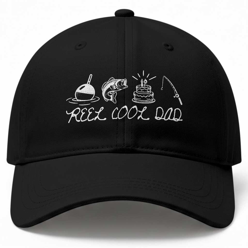Reel Cool Dad Baseball Cap Funny Fishing Dad Birthday Gift TS12 Print Your Wear