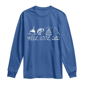 Reel Cool Dad Long Sleeve Shirt Funny Fishing Dad Birthday Gift TS12 Royal Blue Print Your Wear