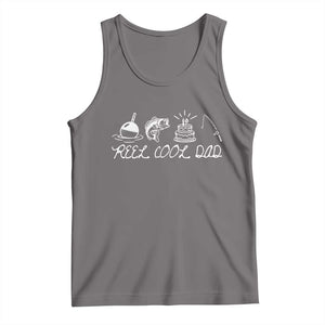 Reel Cool Dad Tank Top Funny Fishing Dad Birthday Gift TS12 Deep Heather Print Your Wear