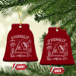 O'Fishally 30 Years Old Ceramic Ornament Funny Fisherman Birthday Graphic TS12 Print Your Wear