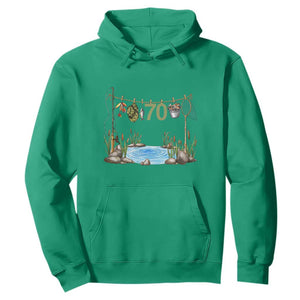 70th Birthday Fishing Hoodie Fisherman Birthday Party Gift TS12 Irish Green Print Your Wear