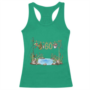 60th Birthday Fishing Racerback Tank Top Fisherman Birthday Party Gift TS12 Irish Green Print Your Wear