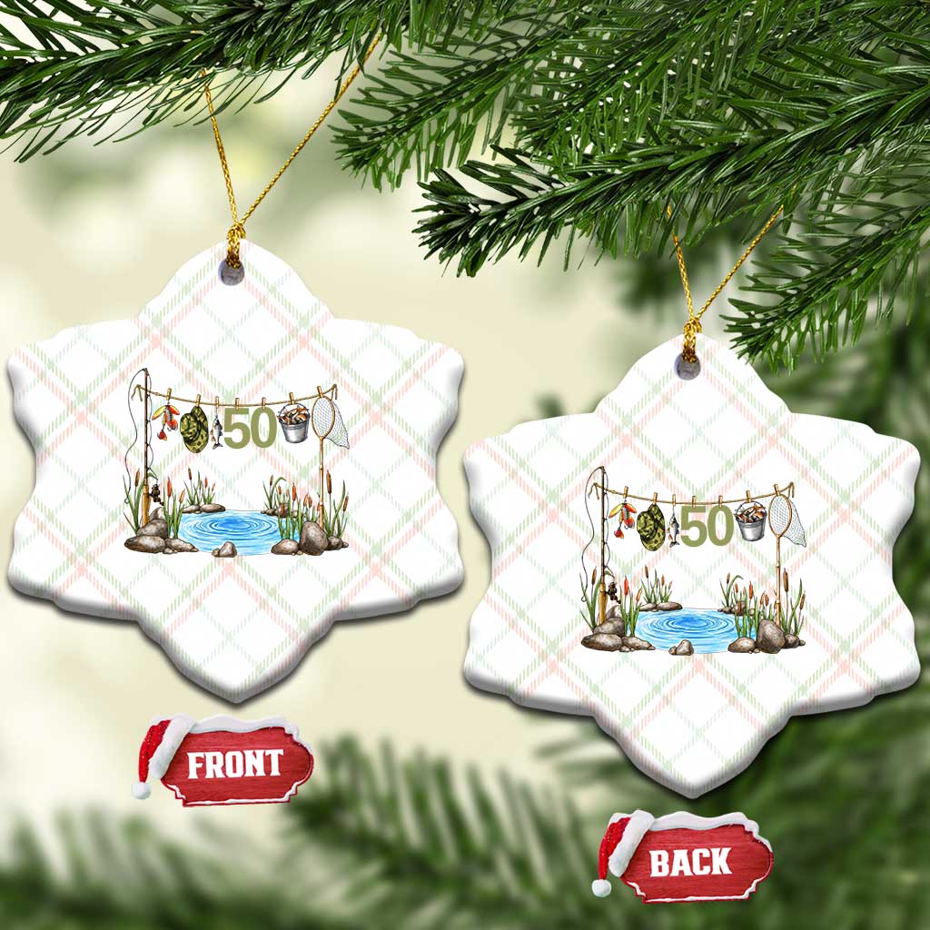 50th Birthday Fishing Ceramic Ornament Fisherman Birthday Party Gift TS12 Print Your Wear