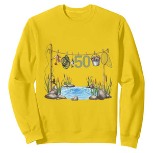 50th Birthday Fishing Sweatshirt Fisherman Birthday Party Gift