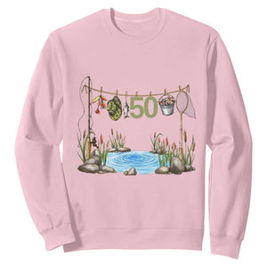 50th Birthday Fishing Sweatshirt Fisherman Birthday Party Gift