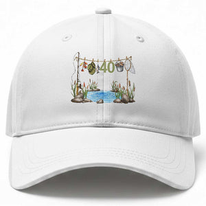 40th Birthday Fishing Baseball Cap Fisherman Birthday Party Gift TS12 Print Your Wear