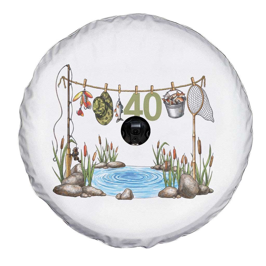 40th Birthday Fishing Spare Tire Cover Fisherman Birthday Party Gift TS12 Print Your Wear