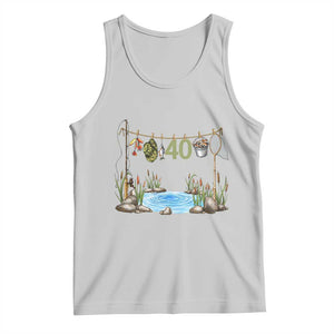 40th Birthday Fishing Tank Top Fisherman Birthday Party Gift TS12 Ash Print Your Wear