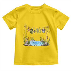 40th Birthday Fishing Toddler T Shirt Fisherman Birthday Party Gift TS12 Daisy Print Your Wear