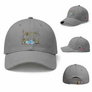30th Birthday Fishing Baseball Cap Fisherman Birthday Party Gift TS12 Baseball Cap Universal Fit Sport Gray Print Your Wear