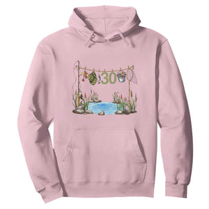 30th Birthday Fishing Hoodie Fisherman Birthday Party Gift TS12 Light Pink Print Your Wear