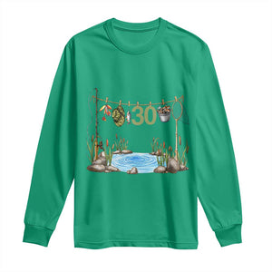 30th Birthday Fishing Long Sleeve Shirt Fisherman Birthday Party Gift TS12 Irish Green Print Your Wear