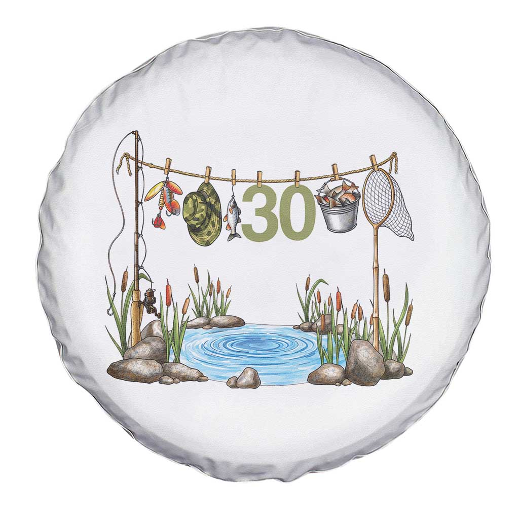 30th Birthday Fishing Spare Tire Cover Fisherman Birthday Party Gift TS12 Print Your Wear