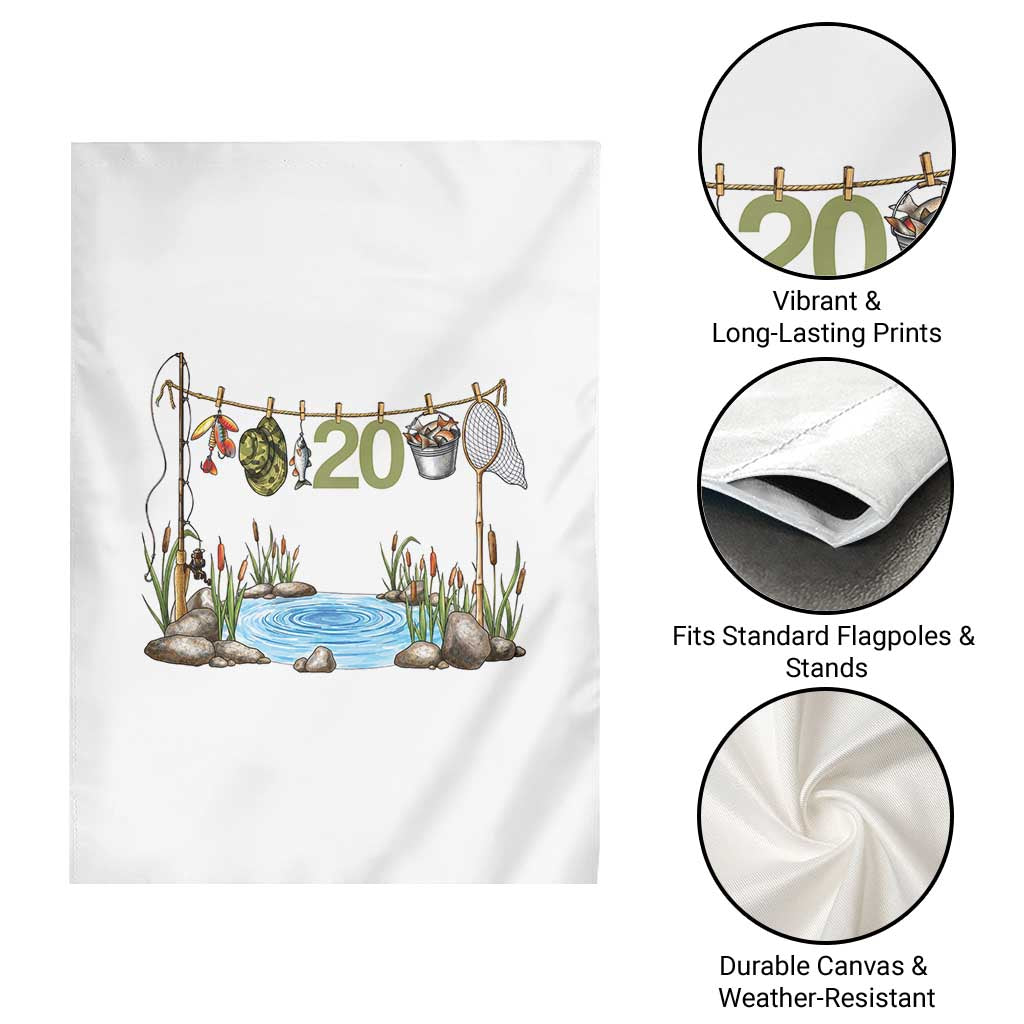20th Birthday Fishing Garden Flag Fisherman Birthday Party Gift TS12 Print Your Wear