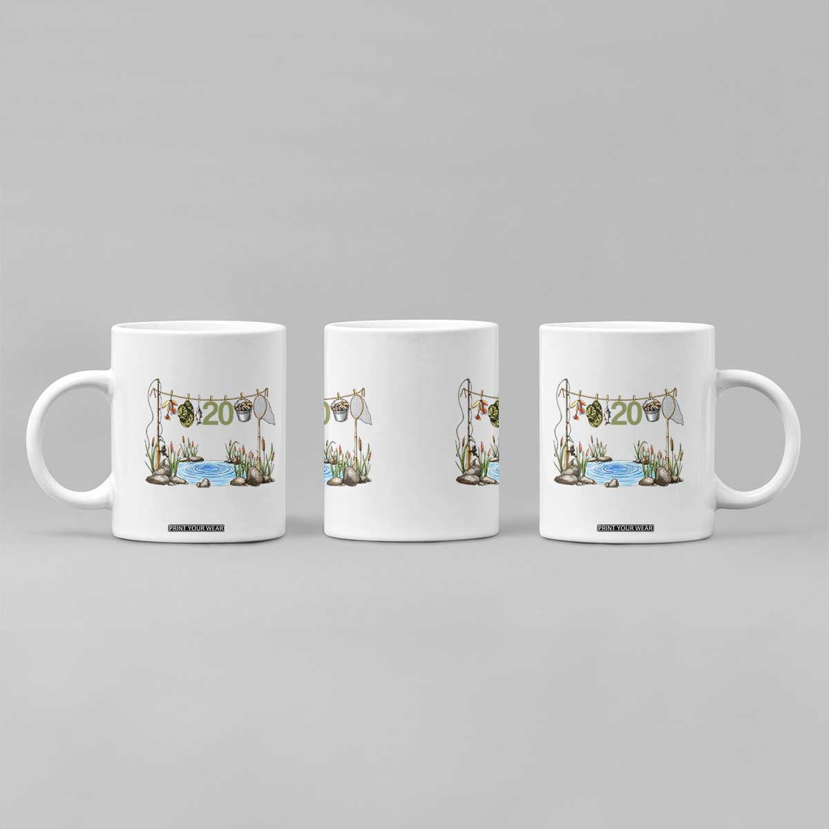 20th Birthday Fishing Coffee Mug Fisherman Birthday Party Gift TS12 Print Your Wear