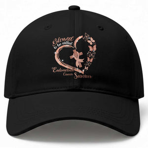 Endometrial Cancer Warrior Gift Baseball Cap Blessed To Be Called A Survivor