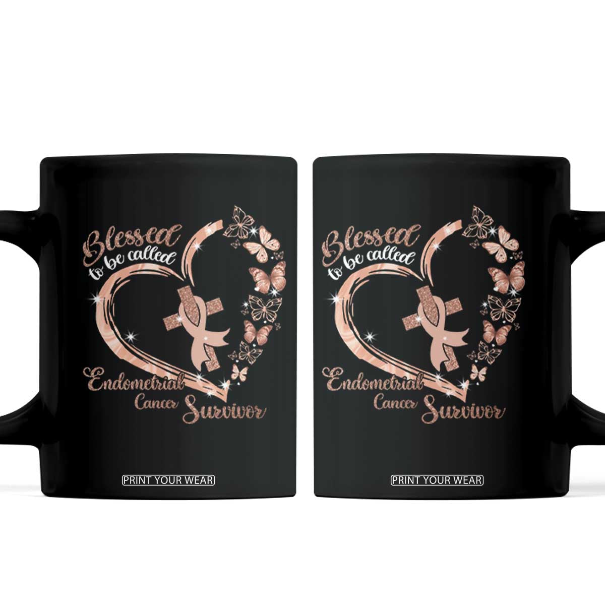 Endometrial Cancer Warrior Gift Coffee Mug Blessed To Be Called A Survivor
