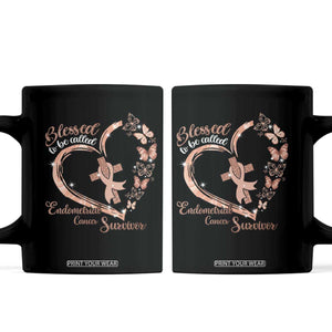 Endometrial Cancer Warrior Gift Coffee Mug Blessed To Be Called A Survivor