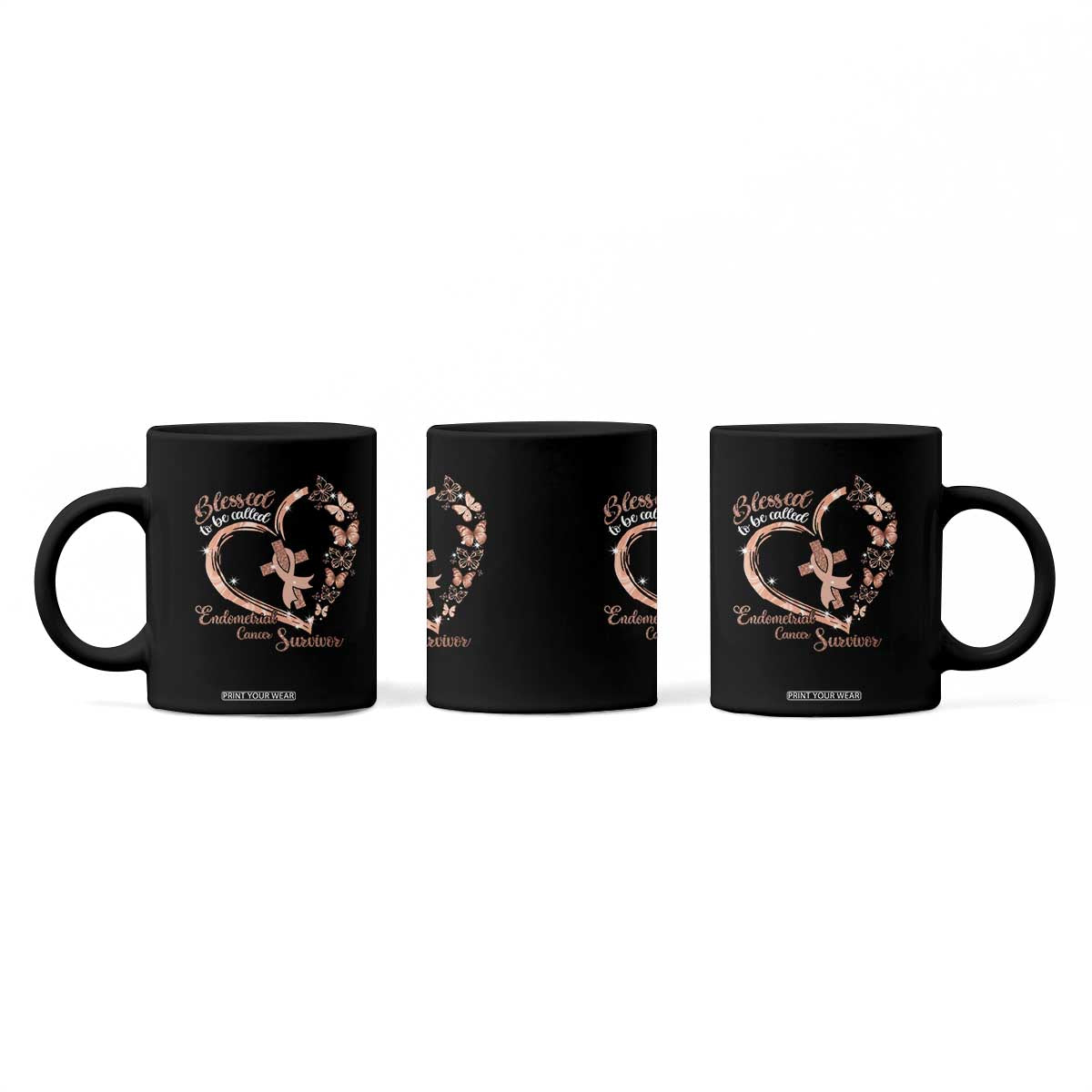 Endometrial Cancer Warrior Gift Coffee Mug Blessed To Be Called A Survivor