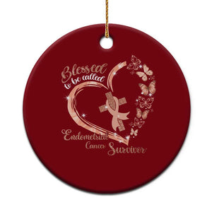 Endometrial Cancer Warrior Gift Ceramic Ornament Blessed To Be Called A Survivor