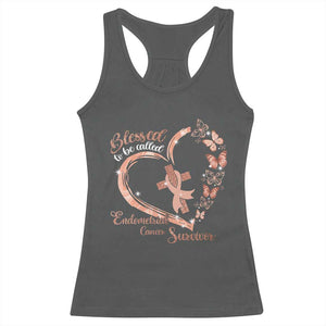 Endometrial Cancer Warrior Gift Racerback Tank Top Blessed To Be Called A Survivor