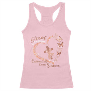 Endometrial Cancer Warrior Gift Racerback Tank Top Blessed To Be Called A Survivor