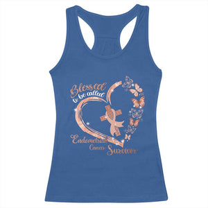 Endometrial Cancer Warrior Gift Racerback Tank Top Blessed To Be Called A Survivor