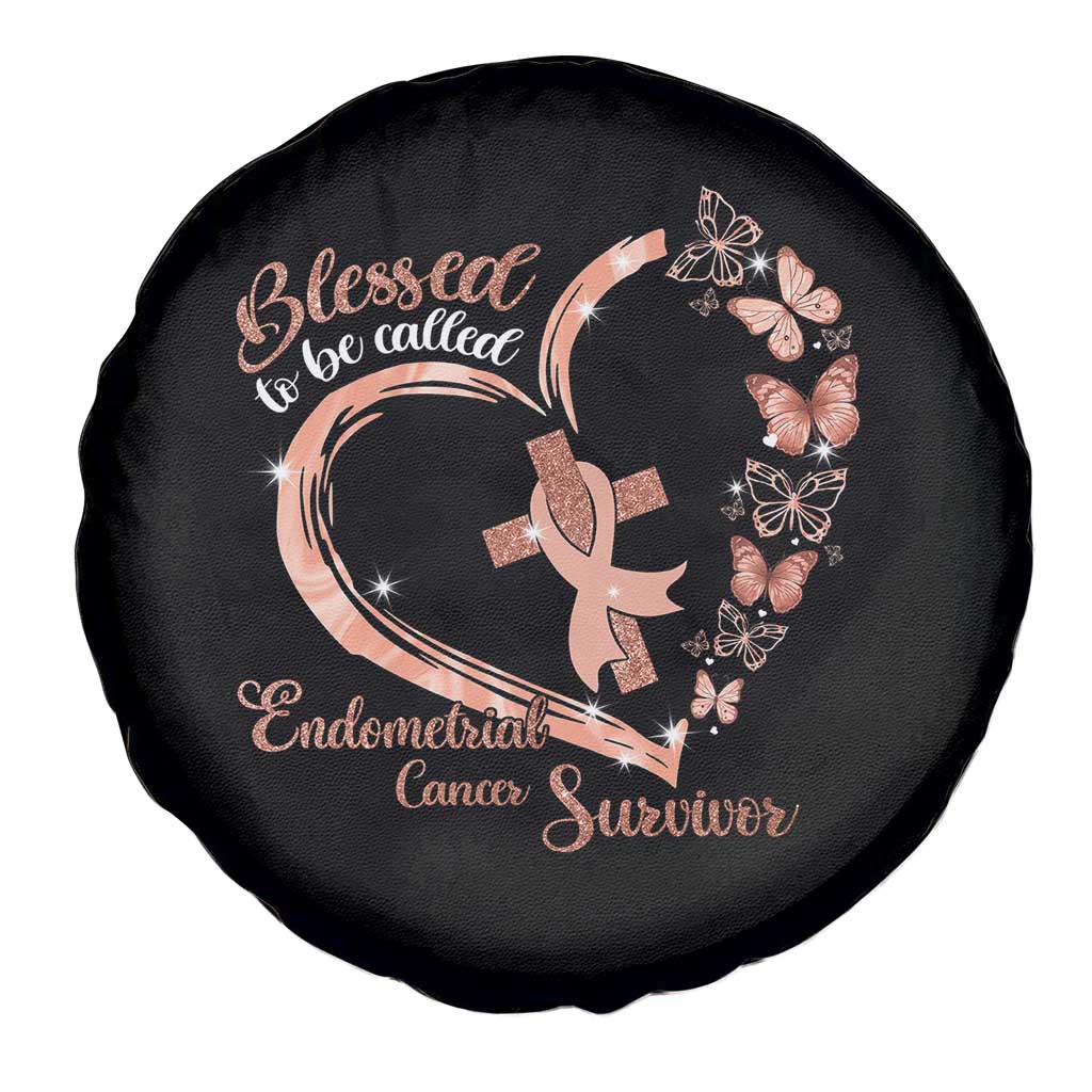 Endometrial Cancer Warrior Gift Spare Tire Cover Blessed To Be Called A Survivor