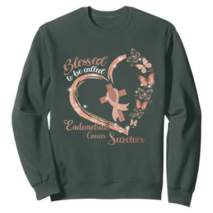 Endometrial Cancer Warrior Gift Sweatshirt Blessed To Be Called A Survivor
