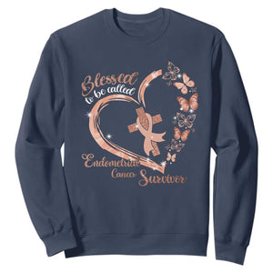 Endometrial Cancer Warrior Gift Sweatshirt Blessed To Be Called A Survivor