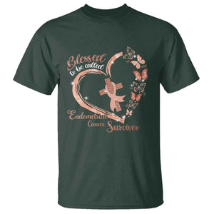 Endometrial Cancer Warrior Gift T Shirt Blessed To Be Called A Survivor