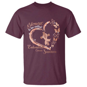 Endometrial Cancer Warrior Gift T Shirt Blessed To Be Called A Survivor