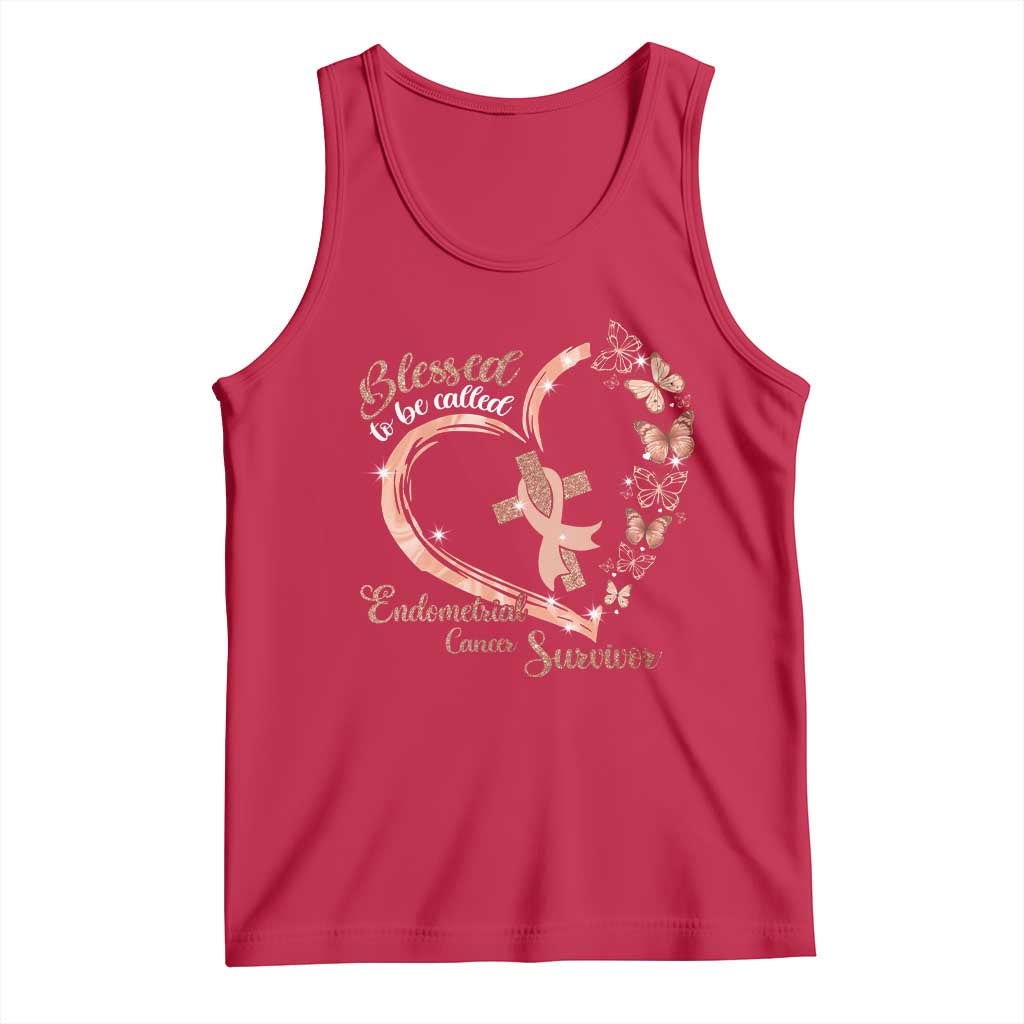 Endometrial Cancer Warrior Gift Tank Top Blessed To Be Called A Survivor